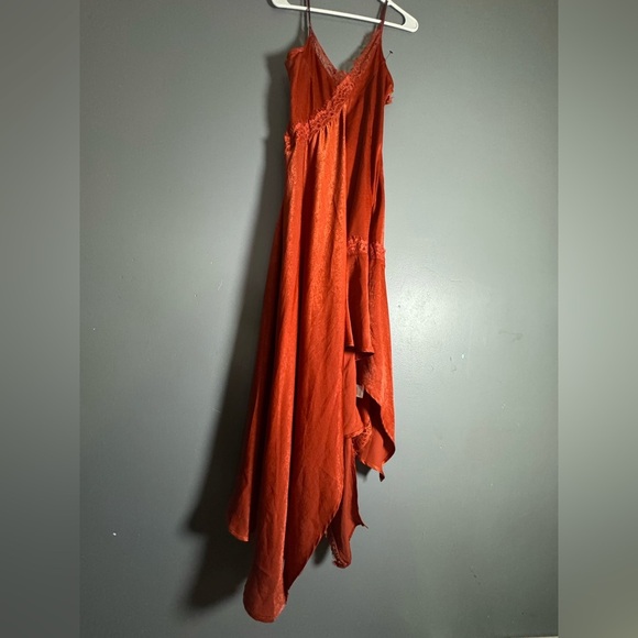 Altar'd State Red High Low Sundress with Slit - Picture 2 of 11